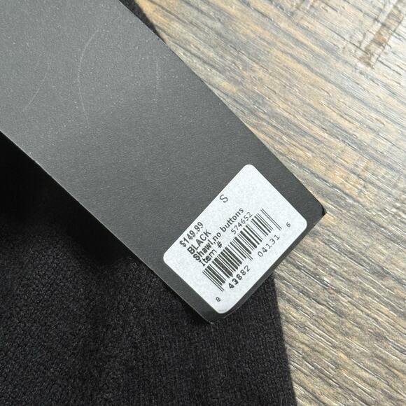 Enzo Mantovani 100% Cashmere Cardigan Sweater Black NWT Made in Italy Women’s S - Picture 4 of 6